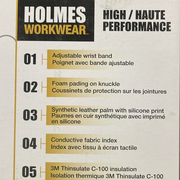 Holmes Workwear - 2 Pairs Winter Performance Work Gloves - Picture 5 of 5